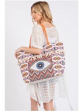 Sold at Anthropologie Evil Eye Boho tote bag
